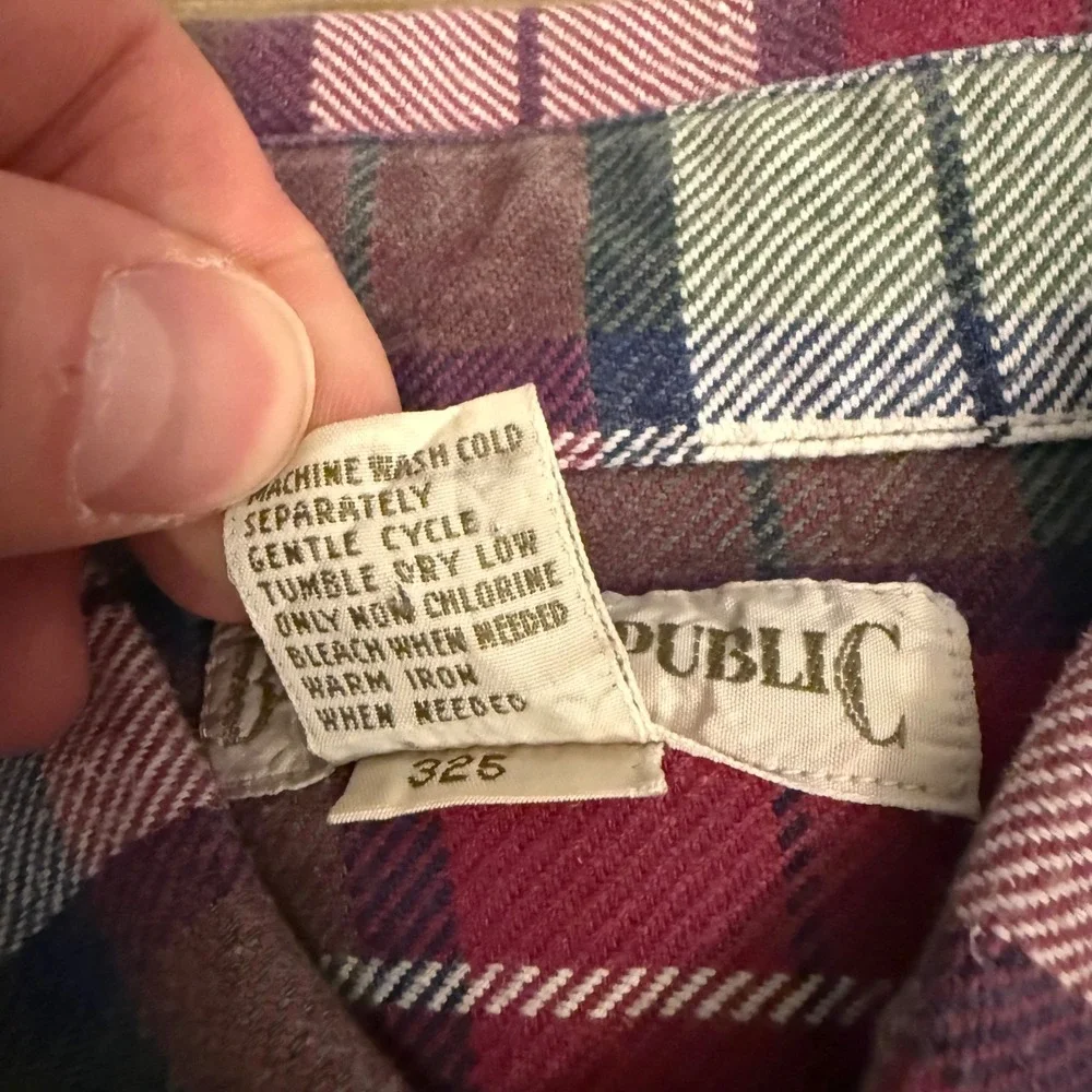 Vintage 90s Banana Republic Plaid Flannel - Boxy Oversized XL Grunge Overshirt